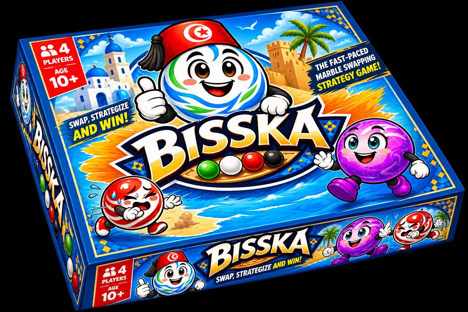 Moving Game Character Bisska — The Tunisian Marble Game